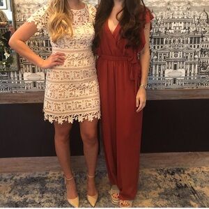 Burnt Orange Jumpsuit with tie waist